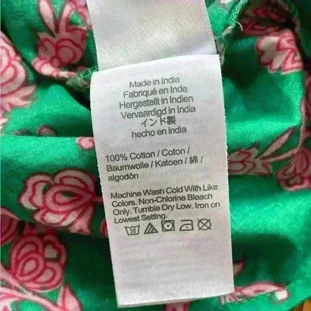 JCREW XS Sleeveless Ruffle Pink Green Top